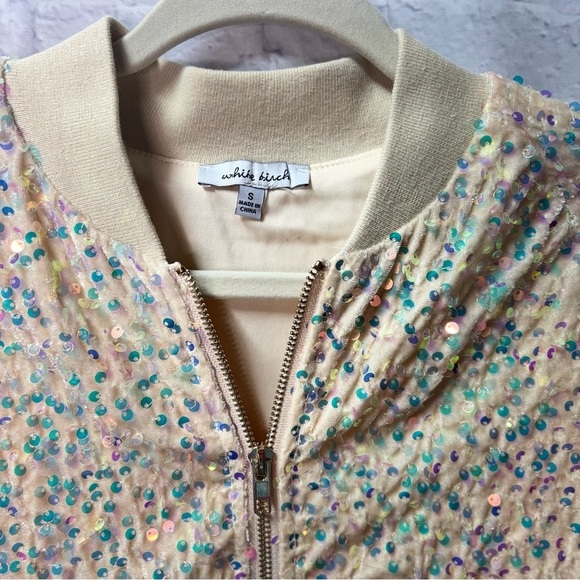 White Birch Glitter Bomb Bomber Jacket - Picture 2 of 10